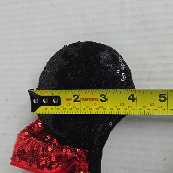 Disney Sequin Minnie Mouse Ears Headband with Red Bow - Picture 5 of 5